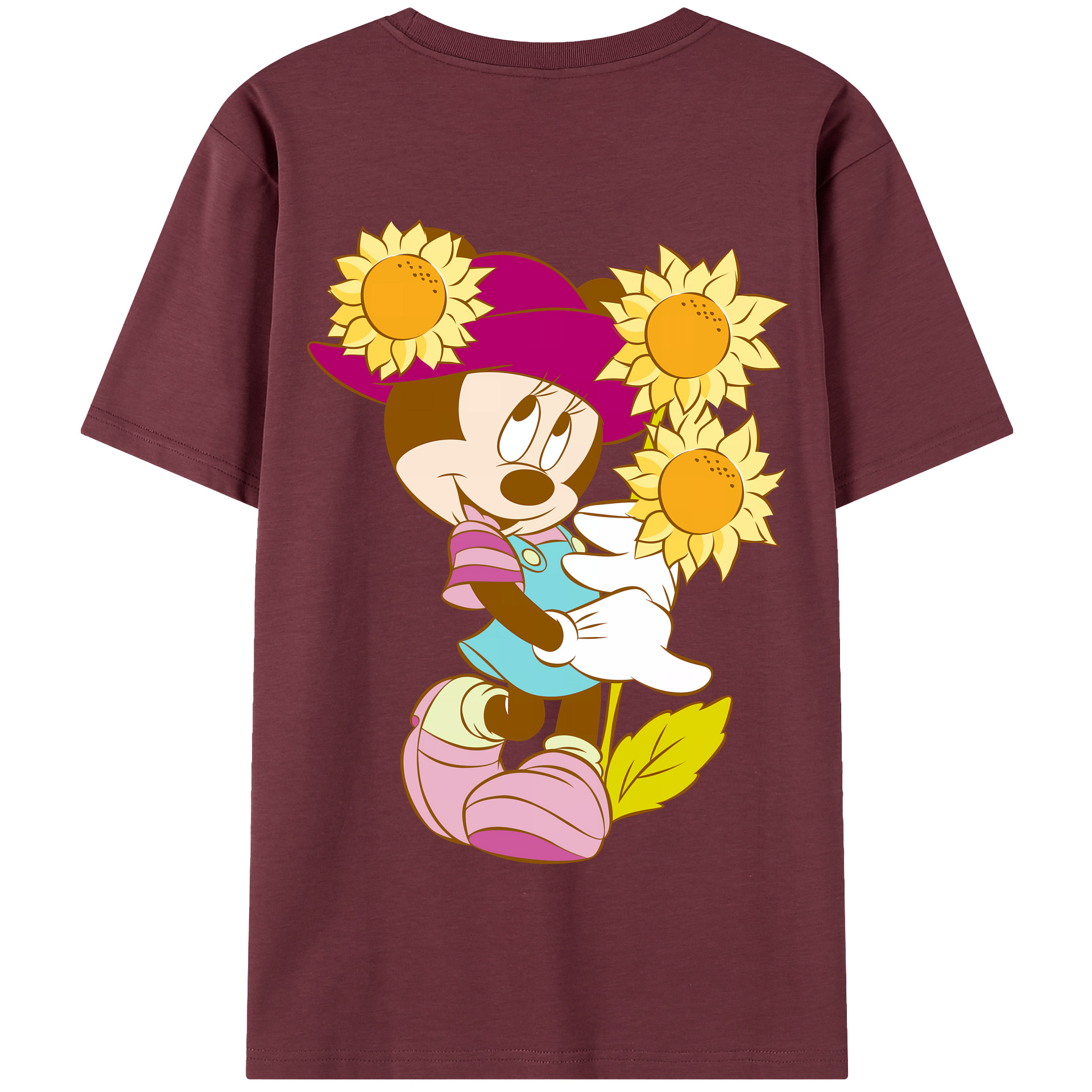 （画像用） ミッキーマウス Mickey Mouse 綿100％半袖Tシャツ（背面プリント）
